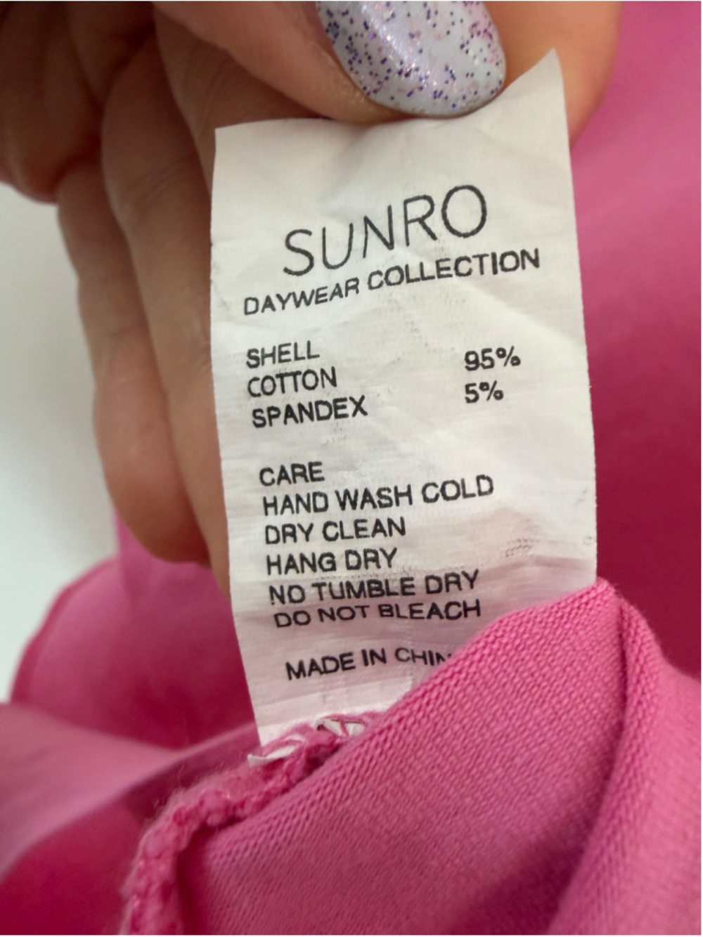 Women's SUNRO Pink Bodysuit Size M - Picture 7 of 7